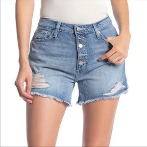 Joes high rise button fly Jean shorts